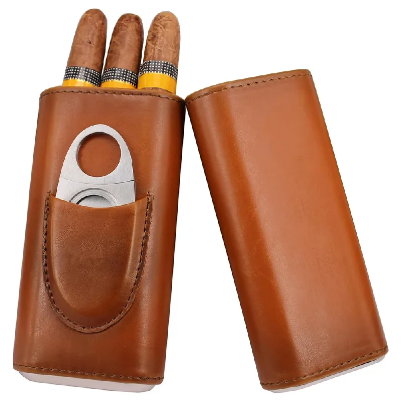 Premium Cigar Case - Skórzane etui na trzy cygara z