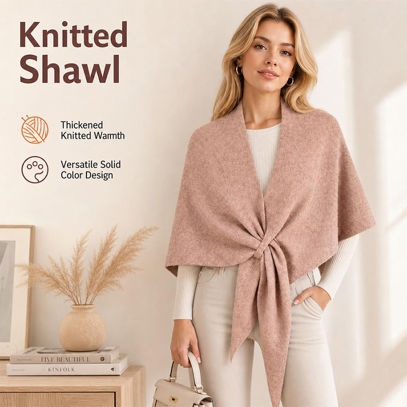 Cashmere Scarf - Modny wełniany kaszmirowy trójkątny szalik, ciepły