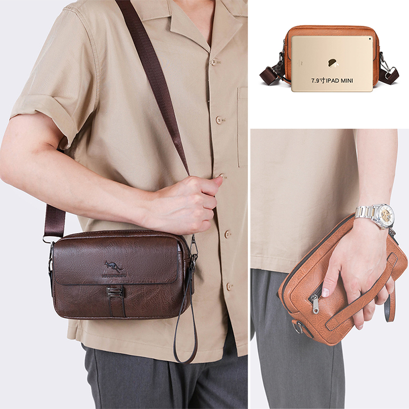 Leather Wallet Men - Portfel męski z ekoskóry, mini torebka
