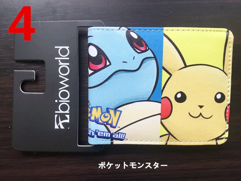 Leather Wallet Men - Modny portfel z motywem Pikachu, wykonany