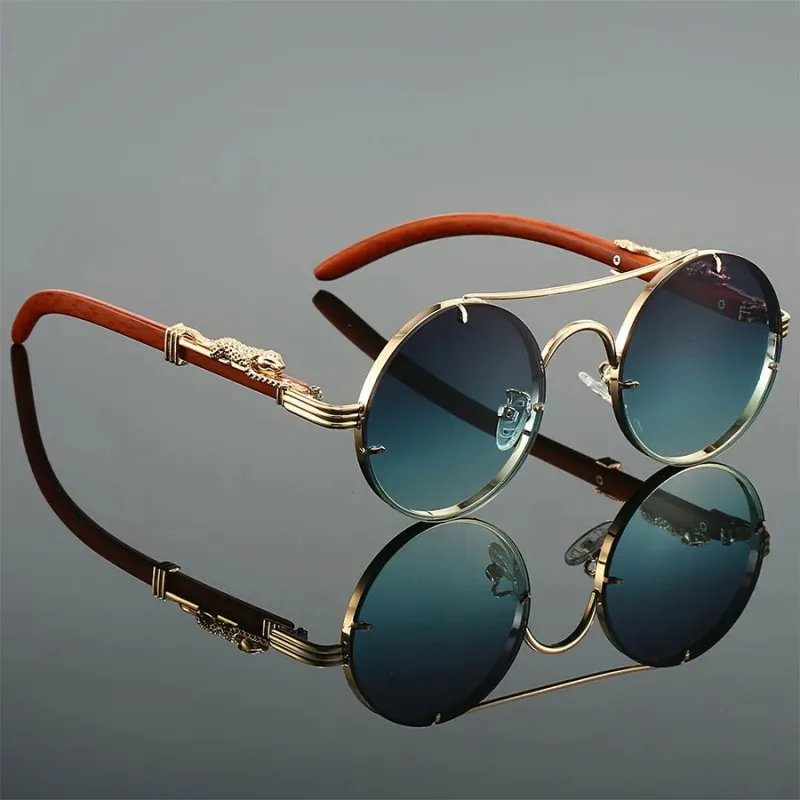 Sunglasses Uv400 - Okulary przeciwsłoneczne w stylu vintage, okrągłe,