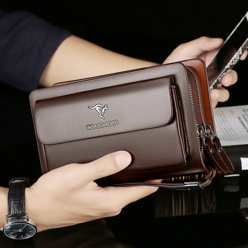 Modne męskie portfele markowe, – Leather Wallet Men recenzja i cena