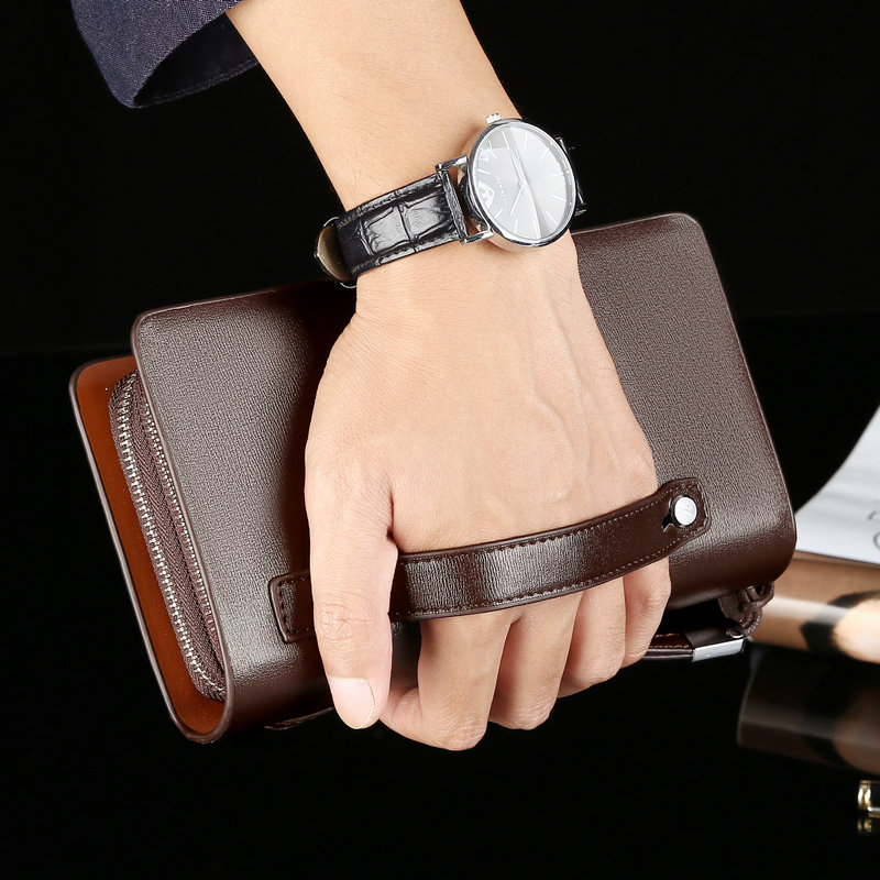 Modne męskie portfele markowe, – Leather Wallet Men recenzja i cena