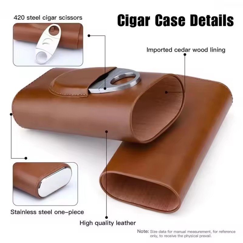 Skórzane etui na cygaro na 3 c – Premium Cigar Case recenzja i cena